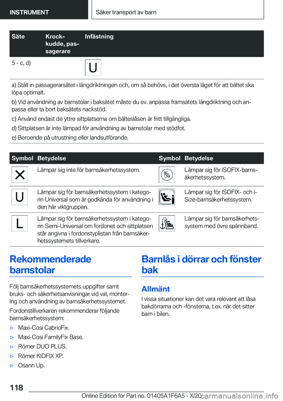 BMW X4 2021  InstruktionsbÖcker (in Swedish) �S�ä�t�e�K�r�o�c�kj
�k�u�d�d�e�,��p�a�sj
�s�a�g�e�r�a�r�e�I�n�f�ä�s�t�n�i�n�g�5��-��c�,��d�)�a�)��S�t�ä�l�l��i�n��p�a�s�s�a�g�e�r�a�r�s�ä�t�e�t��i��l�ä�n�g�d�r�i�k�t�n�i�n�g�e�n��o�c�