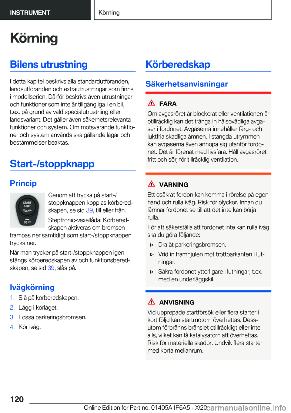 BMW X4 2021  InstruktionsbÖcker (in Swedish) �K�