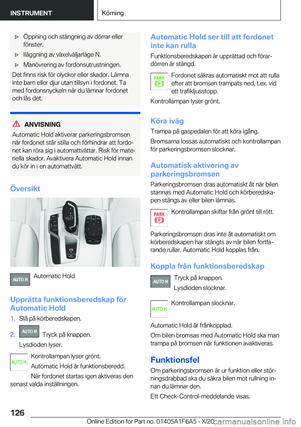 BMW X4 2021  InstruktionsbÖcker (in Swedish) x�