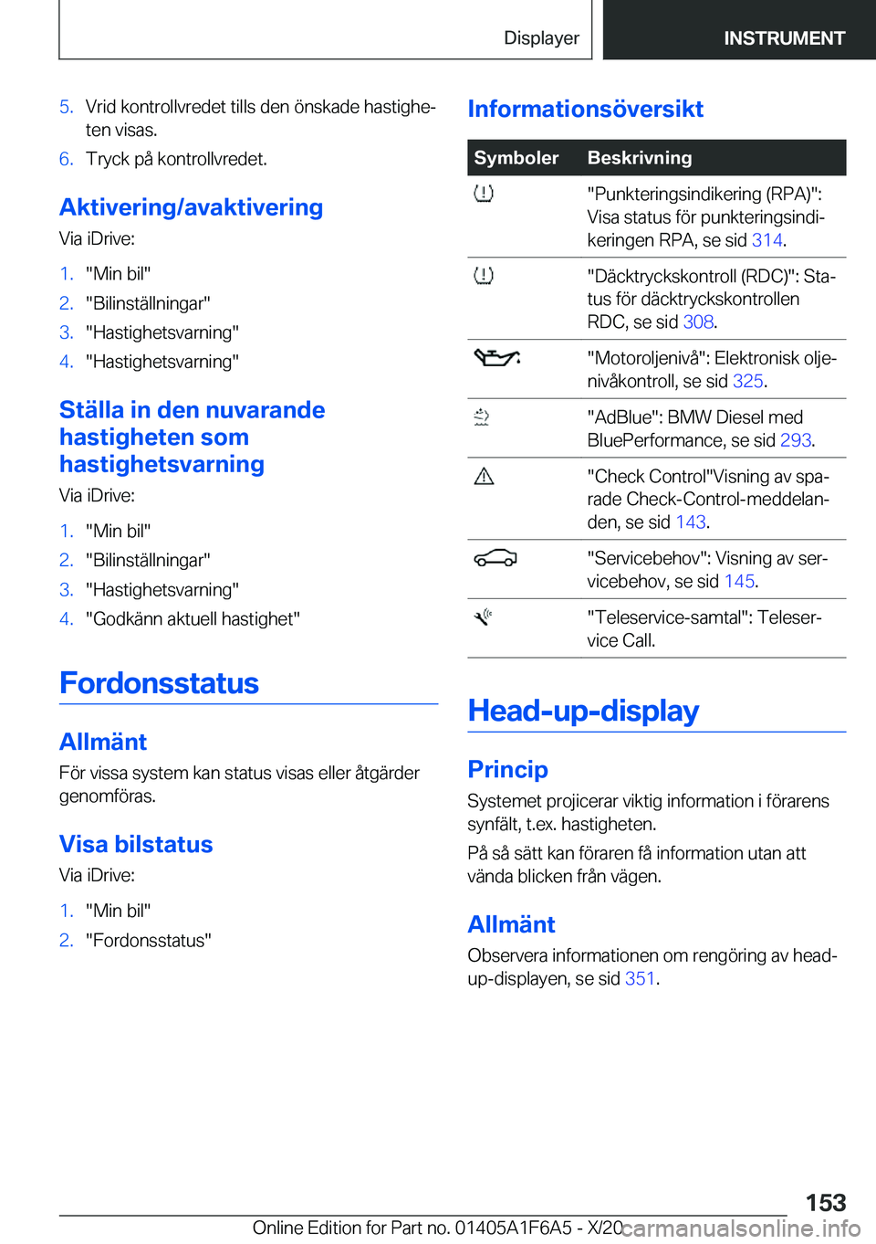BMW X4 2021  InstruktionsbÖcker (in Swedish) �5�.�V�r�i�d��k�o�n�t�r�o�l�l�v�r�e�d�e�t��t�i�l�l�s��d�e�n��