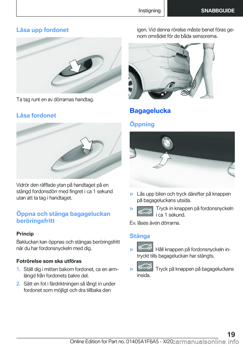 BMW X4 2021  InstruktionsbÖcker (in Swedish) �L�å�s�a��u�p�p��f�o�r�d�o�n�e�t
�T�a��t�a�g��r�u�n�t��e�n��a�v��d�