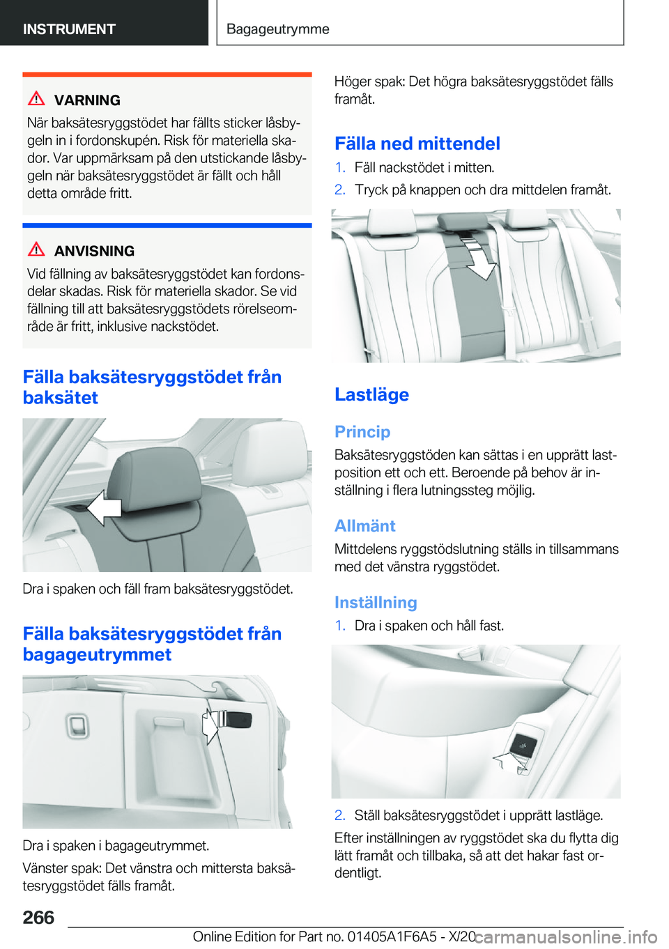 BMW X4 2021  InstruktionsbÖcker (in Swedish) �V�A�R�N�I�N�G
�N�ä�r��b�a�k�s�ä�t�e�s�r�y�g�g�s�t�