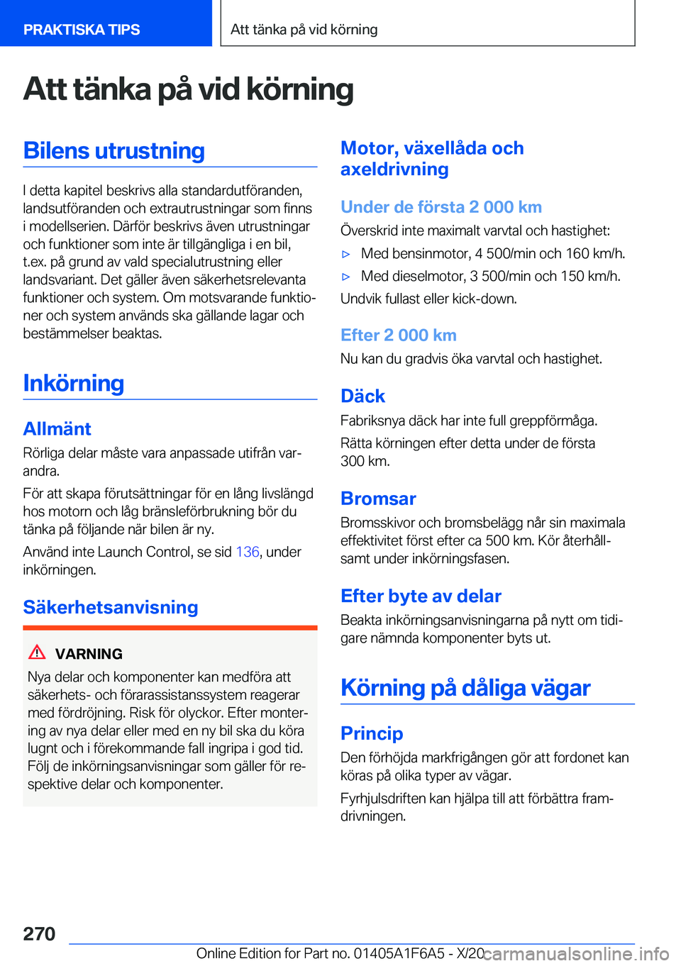 BMW X4 2021  InstruktionsbÖcker (in Swedish) �A�t�t��t�ä�n�k�a��p�å��v�i�d��k�