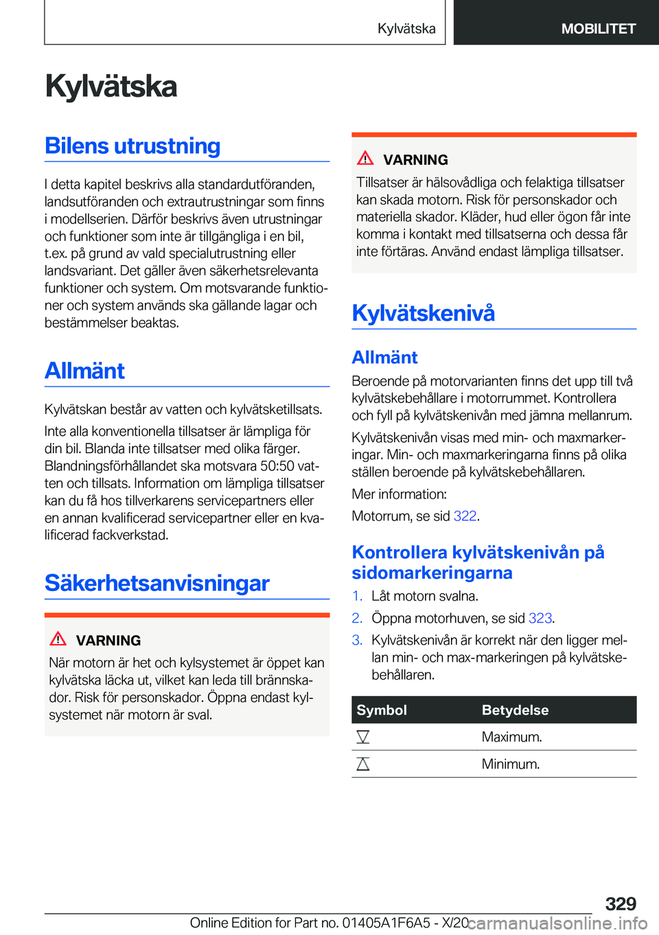 BMW X4 2021  InstruktionsbÖcker (in Swedish) �K�y�l�v�ä�t�s�k�a�B�i�l�e�n�s��u�t�r�u�s�t�n�i�n�g
�I��d�e�t�t�a��k�a�p�i�t�e�l��b�e�s�k�r�i�v�s��a�l�l�a��s�t�a�n�d�a�r�d�u�t�f�
