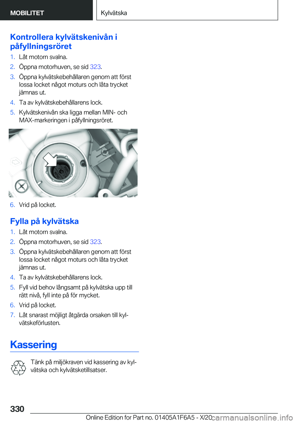 BMW X4 2021  InstruktionsbÖcker (in Swedish) �K�o�n�t�r�o�l�l�e�r�a��k�y�l�v�ä�t�s�k�e�n�i�v�å�n��i
�p�å�f�y�l�l�n�i�n�g�s�r�