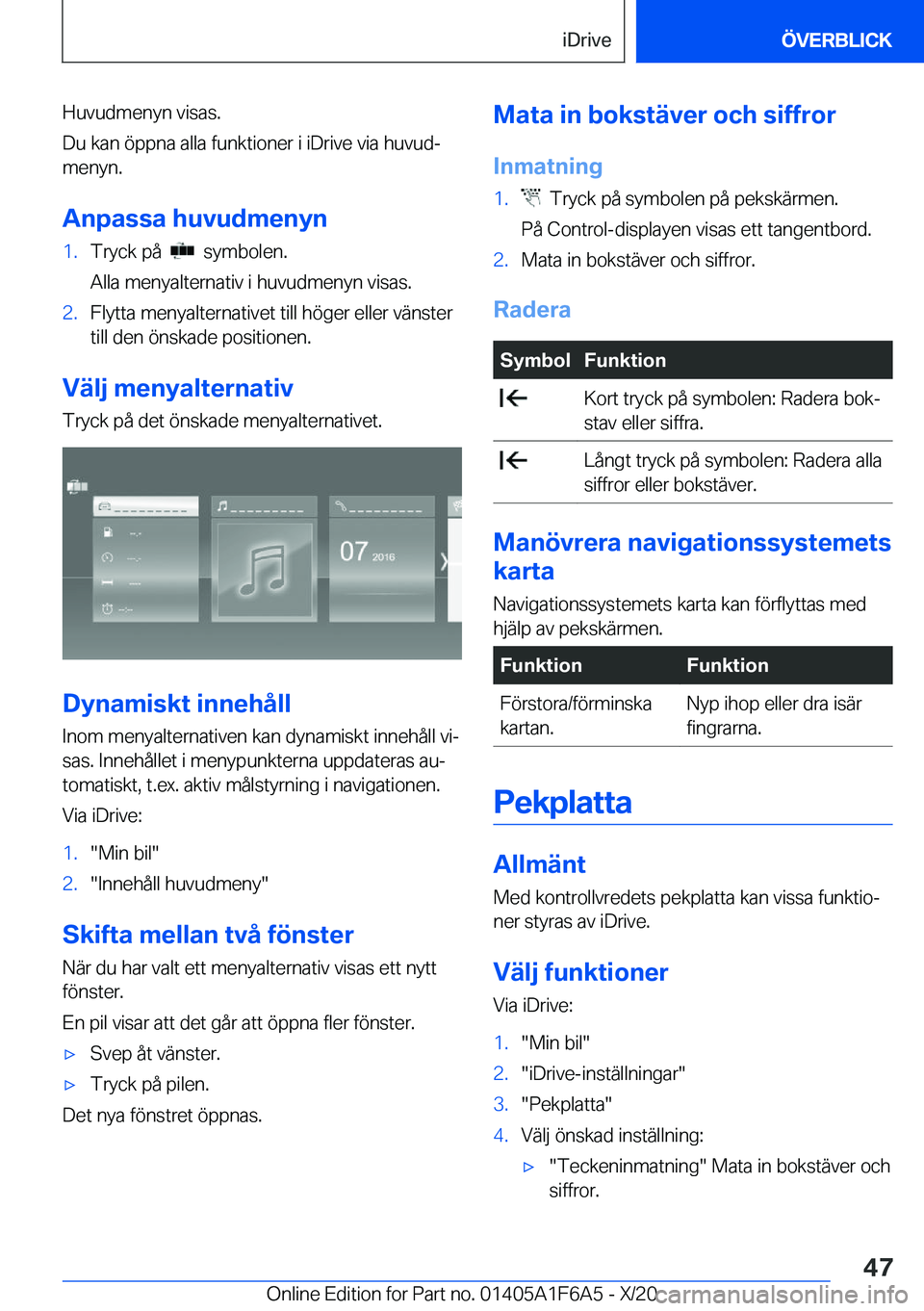 BMW X4 2021  InstruktionsbÖcker (in Swedish) �H�u�v�u�d�m�e�n�y�n��v�i�s�a�s�.
�D�u��k�a�n��