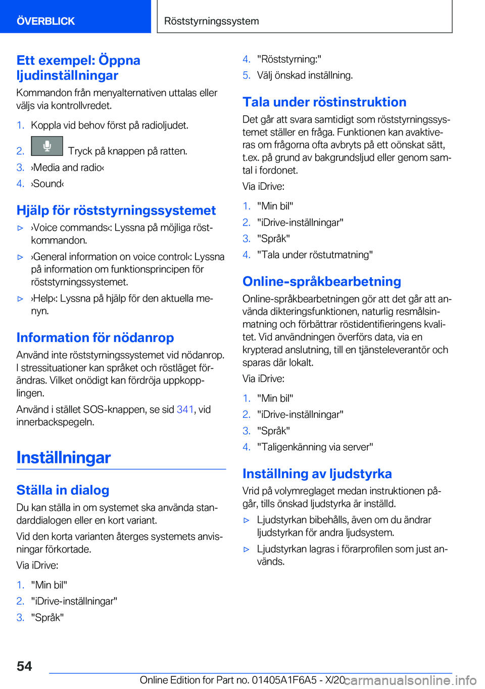 BMW X4 2021  InstruktionsbÖcker (in Swedish) �E�t�t��e�x�e�m�p�e�l�:��