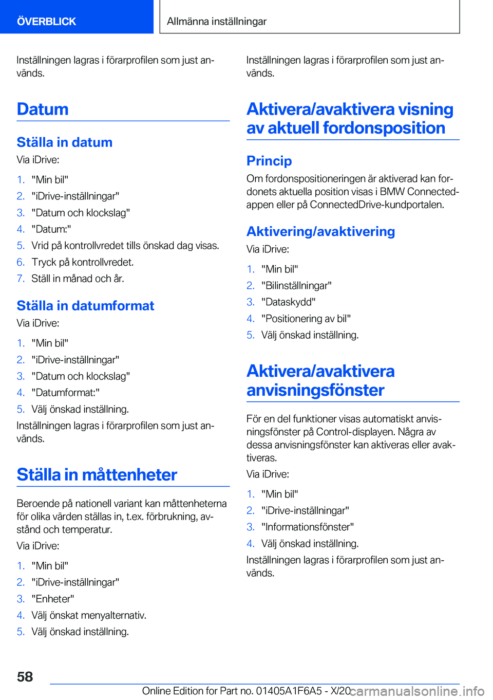 BMW X4 2021  InstruktionsbÖcker (in Swedish) �I�n�s�t�ä�l�l�n�i�n�g�e�n��l�a�g�r�a�s��i��f�