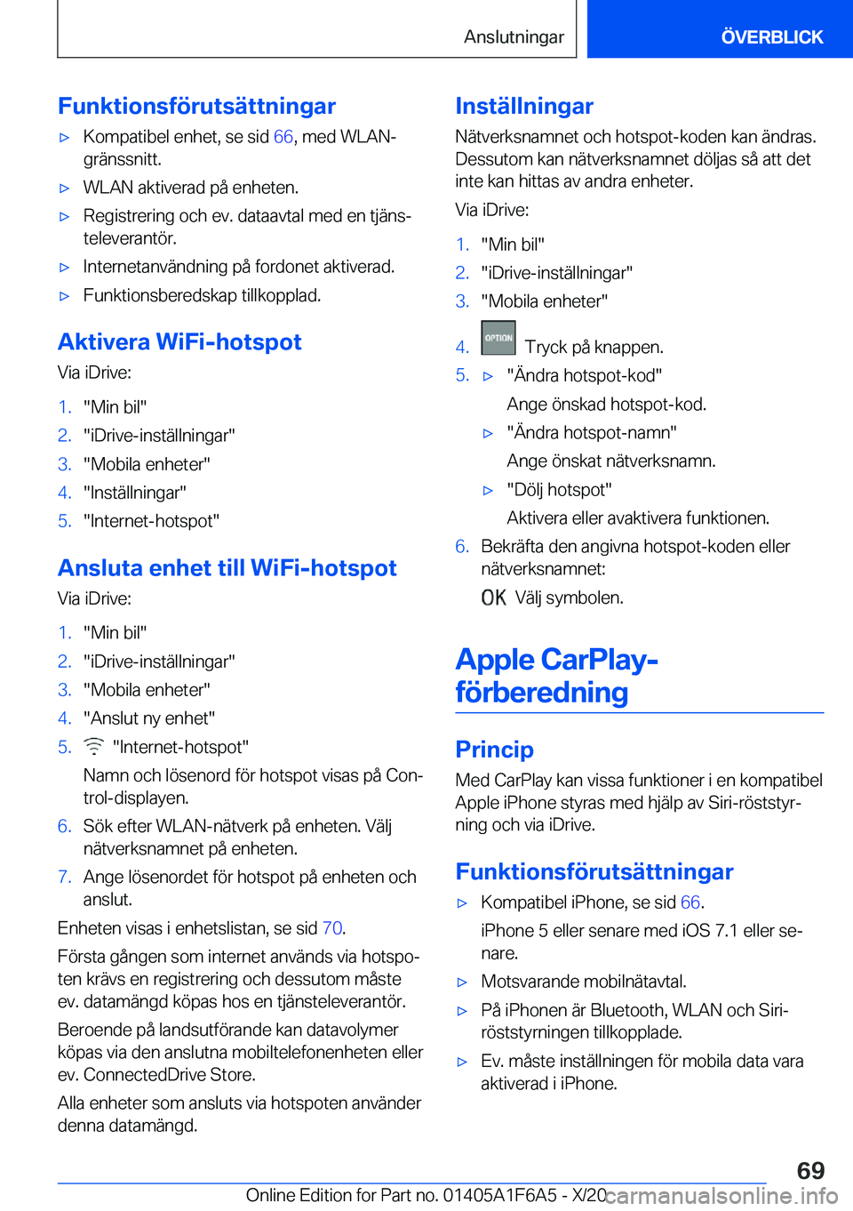 BMW X4 2021  InstruktionsbÖcker (in Swedish) �F�u�n�k�t�i�o�n�s�f�