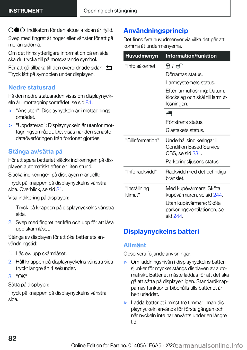 BMW X4 2021  InstruktionsbÖcker (in Swedish) ���I�n�d�i�k�a�t�o�r�n��f�