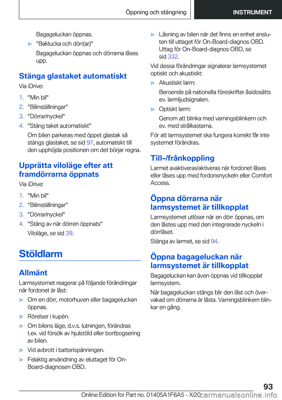 BMW X4 2021  InstruktionsbÖcker (in Swedish) �B�a�g�a�g�e�l�u�c�k�a�n��