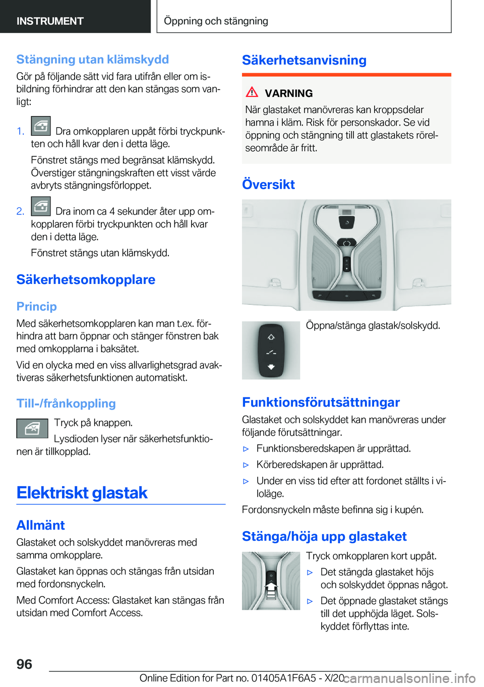 BMW X4 2021  InstruktionsbÖcker (in Swedish) �S�t�ä�n�g�n�i�n�g��u�t�a�n��k�l�ä�m�s�k�y�d�d�G�