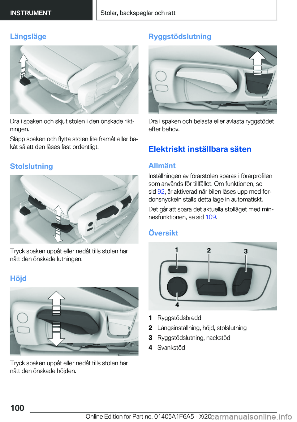 BMW X4 2021  InstruktionsbÖcker (in Swedish) �L�ä�n�g�s�l�ä�g�e
�D�r�a��i��s�p�a�k�e�n��o�c�h��s�k�j�u�t��s�t�o�l�e�n��i��d�e�n��