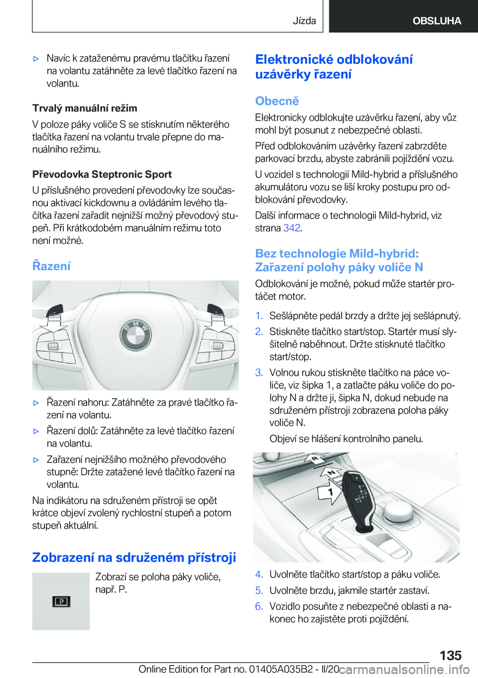 BMW X4 2020  Návod na použití (in Czech) x�N�a�v�