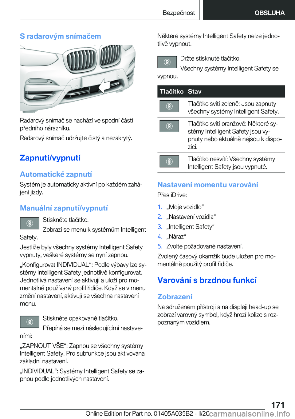 BMW X4 2020  Návod na použití (in Czech) �S��r�a�d�a�r�o�v�