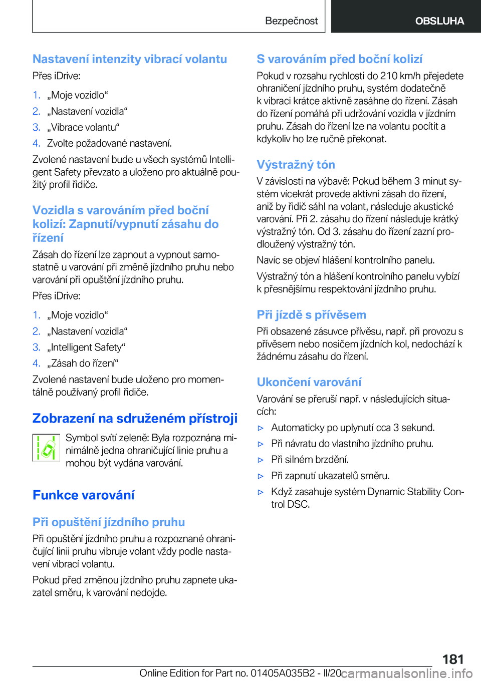 BMW X4 2020  Návod na použití (in Czech) �N�a�s�t�a�v�e�n�