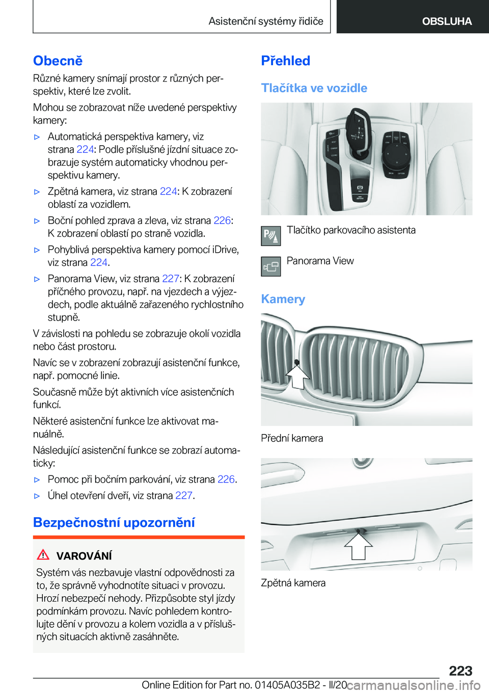 BMW X4 2020  Návod na použití (in Czech) �O�b�e�c�n�ě�R0�z�n�