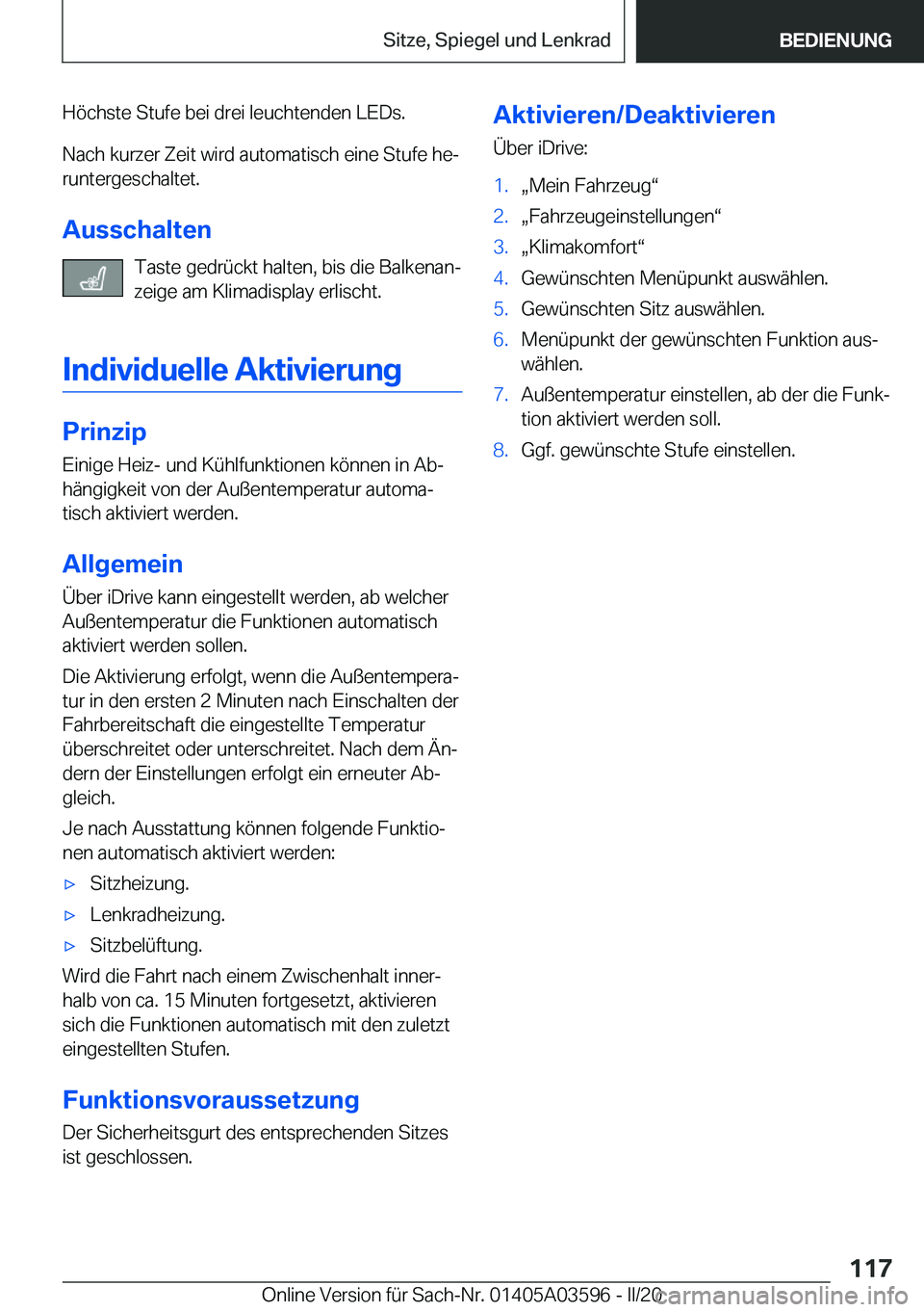 BMW X4 2020  Betriebsanleitungen (in German) �H�