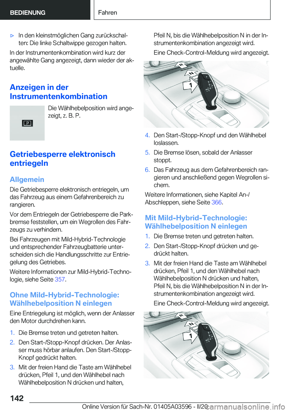 BMW X4 2020  Betriebsanleitungen (in German) x�I�n��d�e�n��k�l�e�i�n�s�t�m�