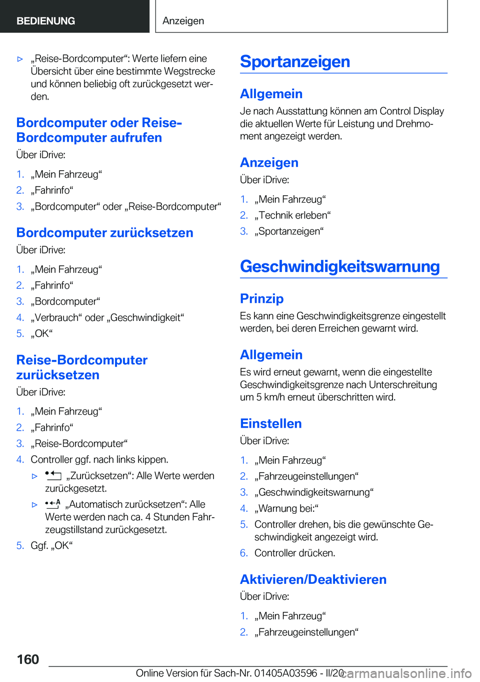 BMW X4 2020  Betriebsanleitungen (in German) xx�R�e�i�s�e�-�B�o�r�d�c�o�m�p�u�t�e�rv�:��W�e�r�t�e��l�i�e�f�e�r�n��e�i�n�e
�