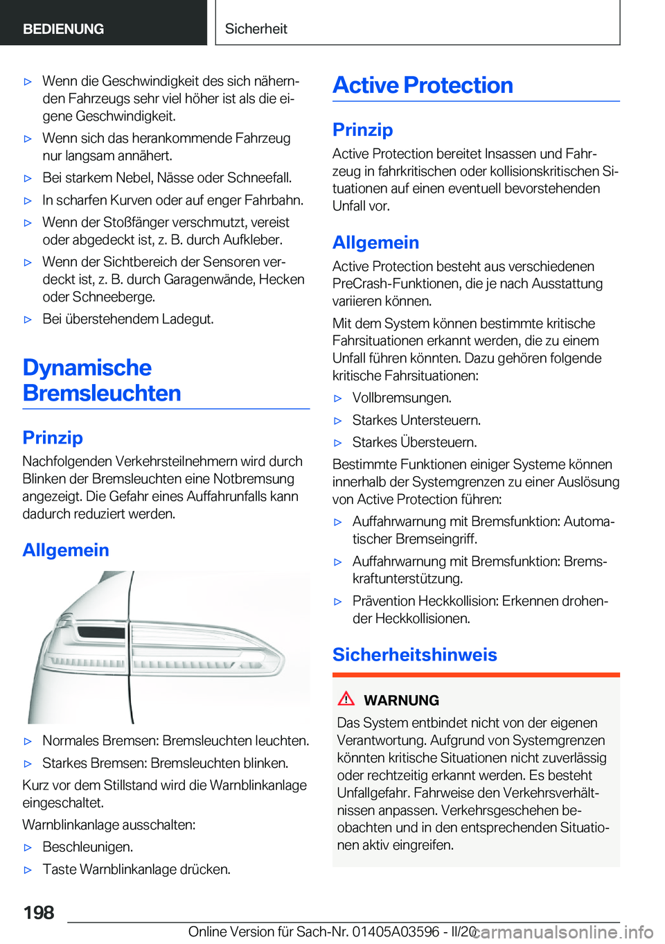 BMW X4 2020  Betriebsanleitungen (in German) x�W�e�n�n��d�i�e��G�e�s�c�h�w�i�n�d�i�g�k�e�i�t��d�e�s��s�i�c�h��n�