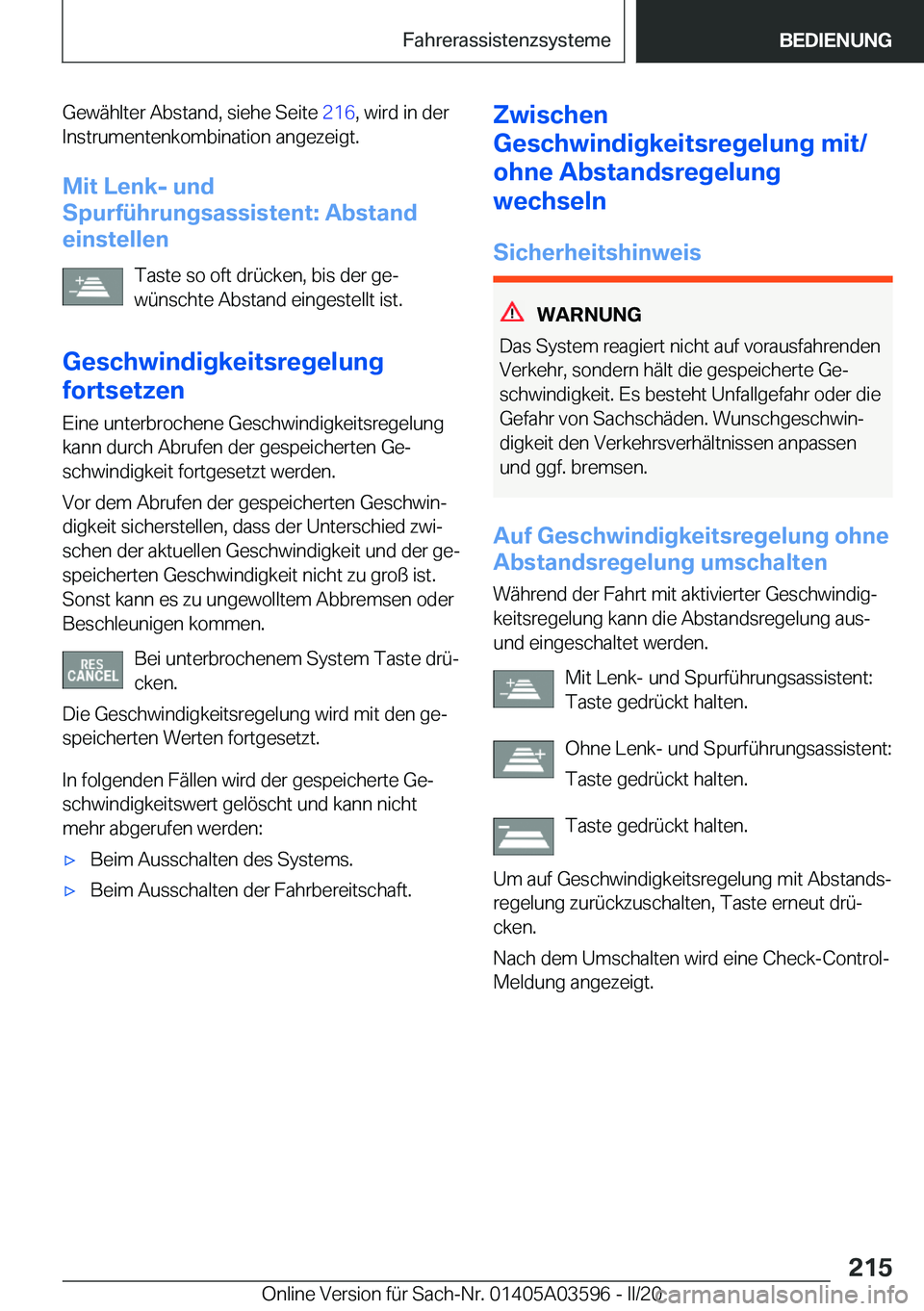 BMW X4 2020  Betriebsanleitungen (in German) �G�e�w�