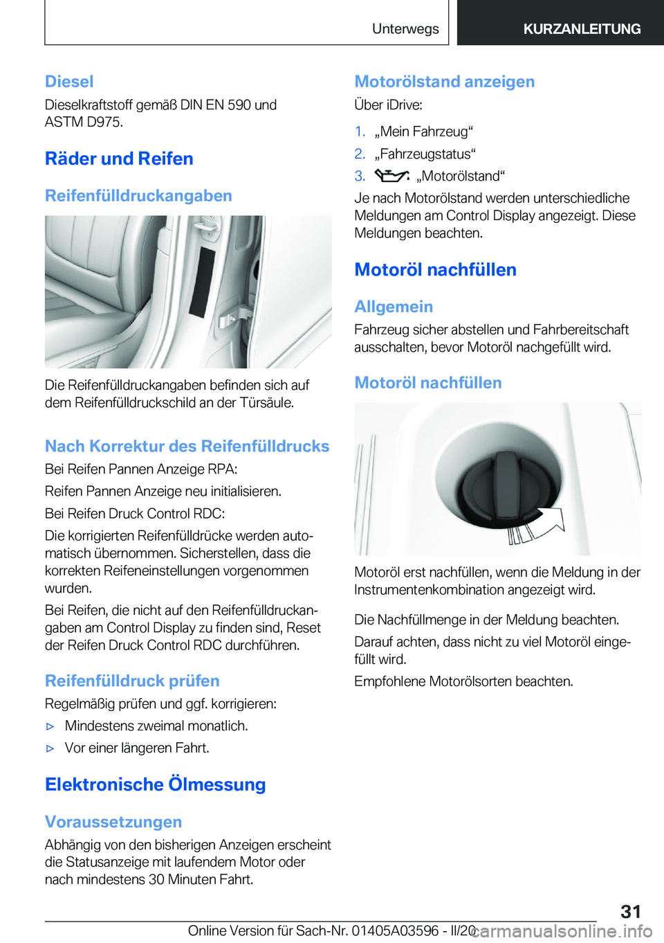 BMW X4 2020  Betriebsanleitungen (in German) �D�i�e�s�e�l
�D�i�e�s�e�l�k�r�a�f�t�s�t�o�f�f��g�e�m�