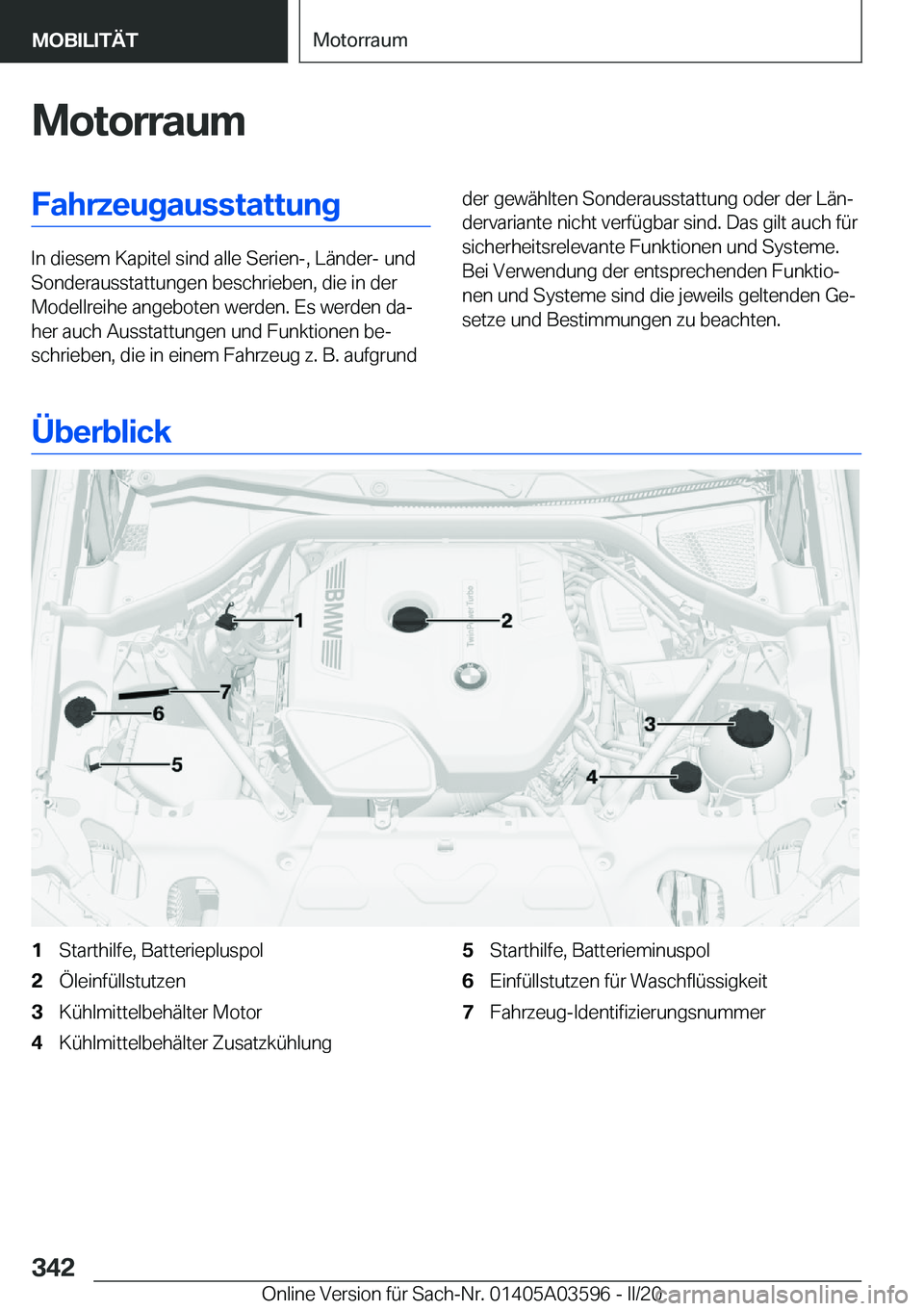 BMW X4 2020  Betriebsanleitungen (in German) �M�o�t�o�r�r�a�u�m�F�a�h�r�z�e�u�g�a�u�s�s�t�a�t�t�u�n�g
�I�n��d�i�e�s�e�m��K�a�p�i�t�e�l��s�i�n�d��a�l�l�e��S�e�r�i�e�n�-�,��L�
