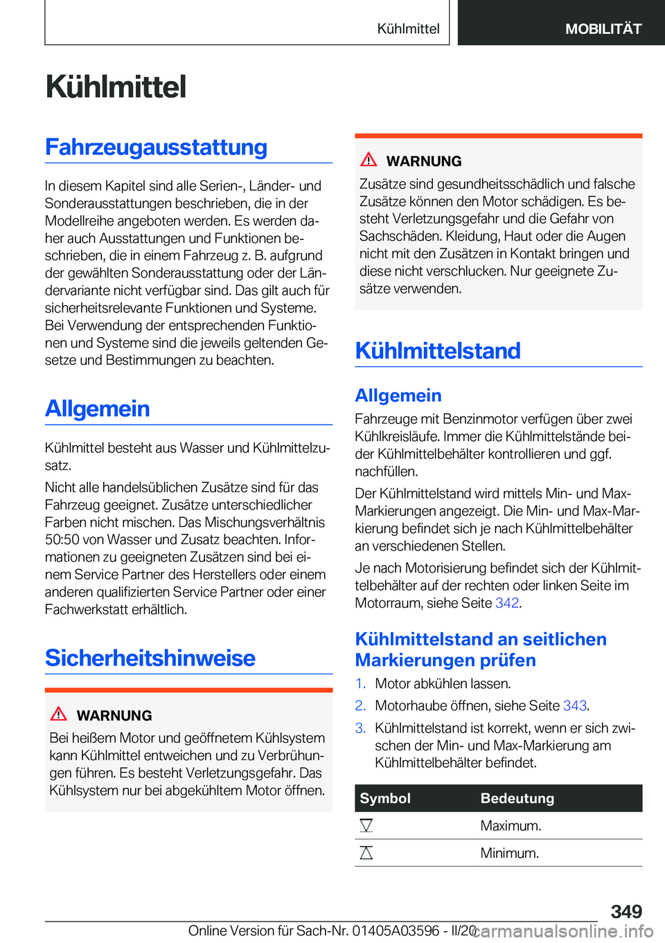 BMW X4 2020  Betriebsanleitungen (in German) �K�