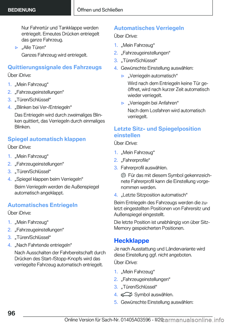 BMW X4 2020  Betriebsanleitungen (in German) �N�u�r��F�a�h�r�e�r�t�