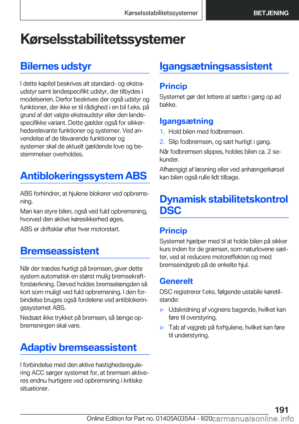 BMW X4 2020  InstruktionsbØger (in Danish) �K�