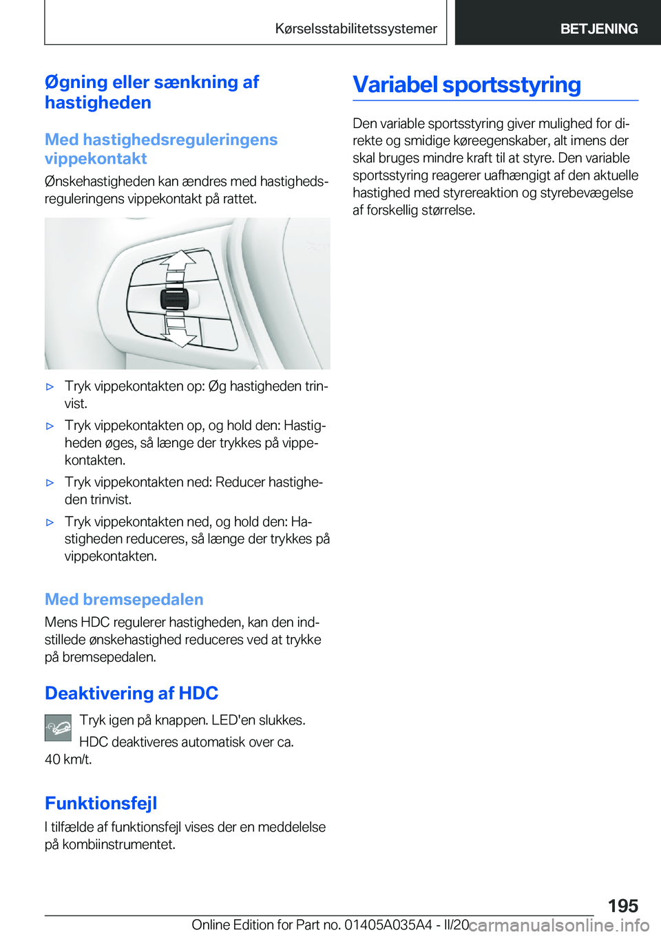 BMW X4 2020  InstruktionsbØger (in Danish) �