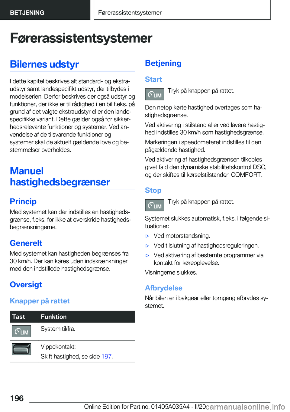 BMW X4 2020  InstruktionsbØger (in Danish) �F�