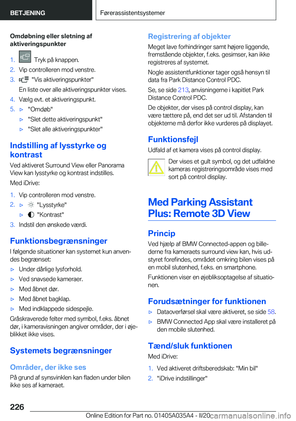 BMW X4 2020  InstruktionsbØger (in Danish) �O�m�d�