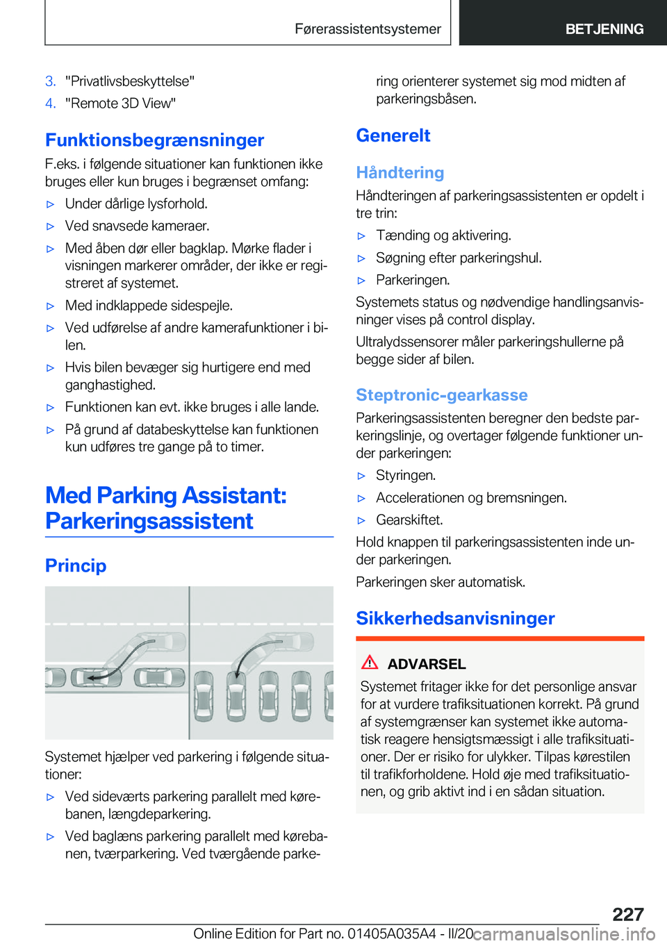 BMW X4 2020  InstruktionsbØger (in Danish) �3�.��P�r�i�v�a�t�l�i�v�s�b�e�s�k�y�t�t�e�l�s�e��4�.��R�e�m�o�t�e��3�D��V�i�e�w�
�F�u�n�k�t�i�o�n�s�b�e�g�r�æ�n�s�n�i�n�g�e�r�F�.�e�k�s�.��i��f�