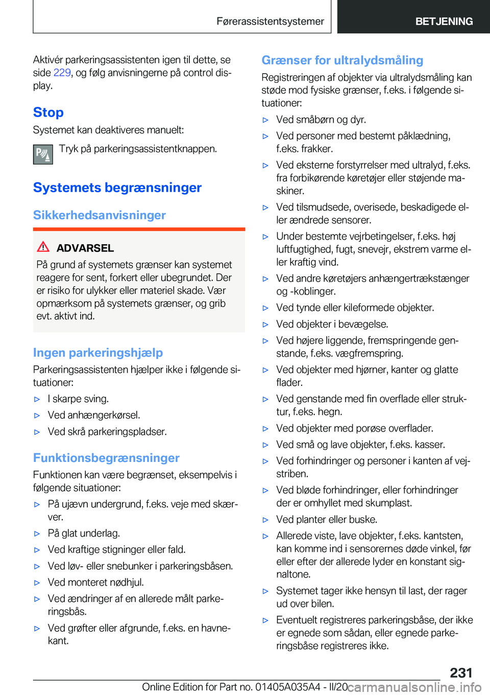 BMW X4 2020  InstruktionsbØger (in Danish) �A�k�t�i�v�