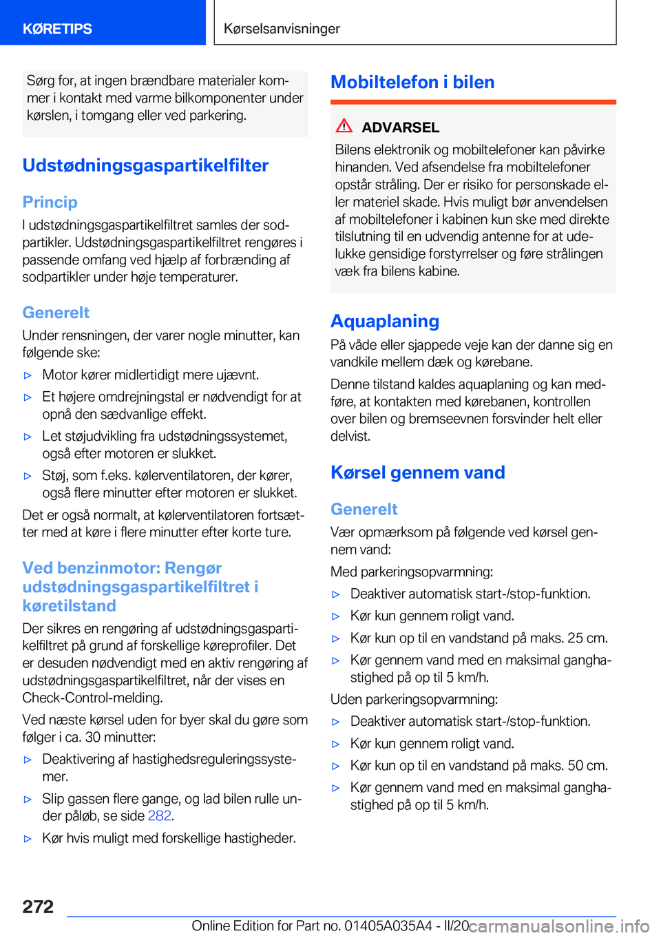 BMW X4 2020  InstruktionsbØger (in Danish) �S�