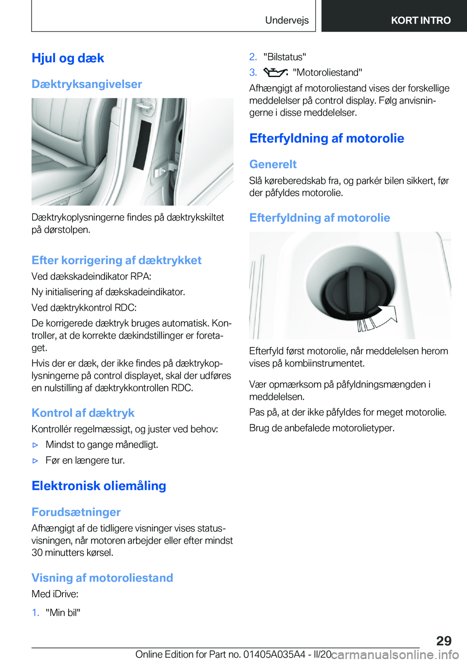 BMW X4 2020  InstruktionsbØger (in Danish) �H�j�u�l��o�g��d�æ�k
�D�æ�k�t�r�y�k�s�a�n�g�i�v�e�l�s�e�r
�D�æ�k�t�r�y�k�o�p�l�y�s�n�i�n�g�e�r�n�e��f�i�n�d�e�s��p�å��d�æ�k�t�r�y�k�s�k�i�l�t�e�t
�p�å��d�
