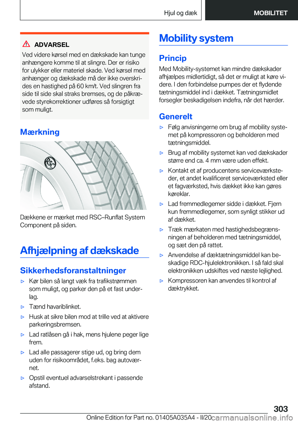 BMW X4 2020  InstruktionsbØger (in Danish) �A�D�V�A�R�S�E�L
�V�e�d��v�i�d�e�r�e��k�