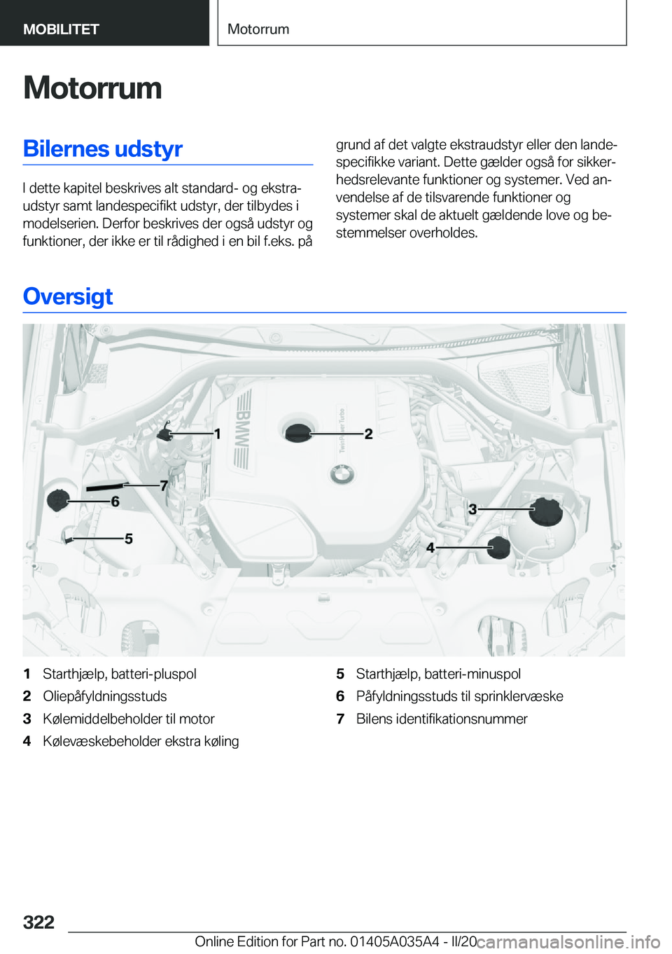 BMW X4 2020  InstruktionsbØger (in Danish) �M�o�t�o�r�r�u�m�B�i�l�e�r�n�e�s��u�d�s�t�y�r
�I��d�e�t�t�e��k�a�p�i�t�e�l��b�e�s�k�r�i�v�e�s��a�l�t��s�t�a�n�d�a�r�d�-��o�g��e�k�s�t�r�aj
�u�d�s�t�y�r��s�a�m�t��l�a�n�d�e�s�p�e�c�i�f�i�k�t