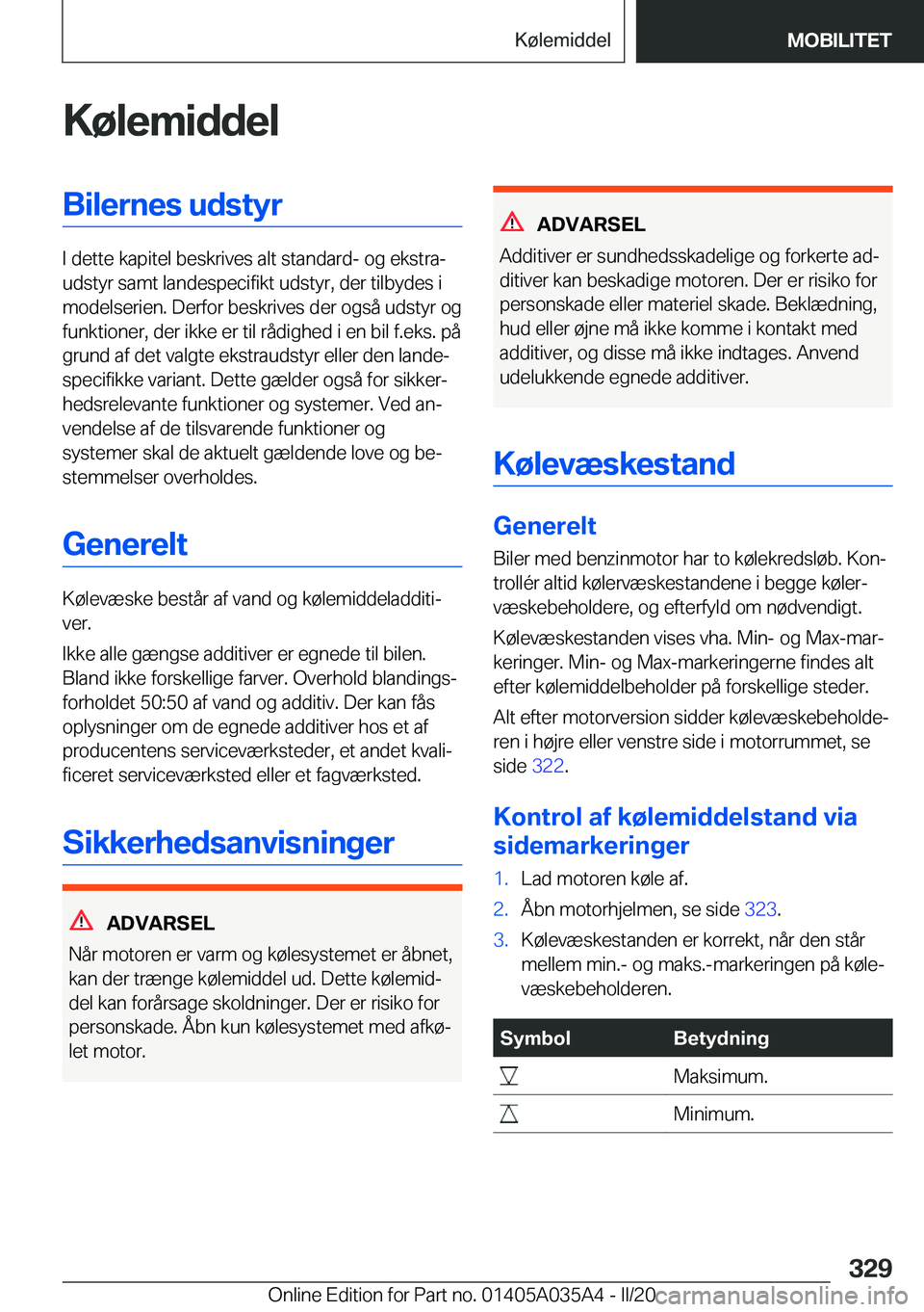 BMW X4 2020  InstruktionsbØger (in Danish) �K�