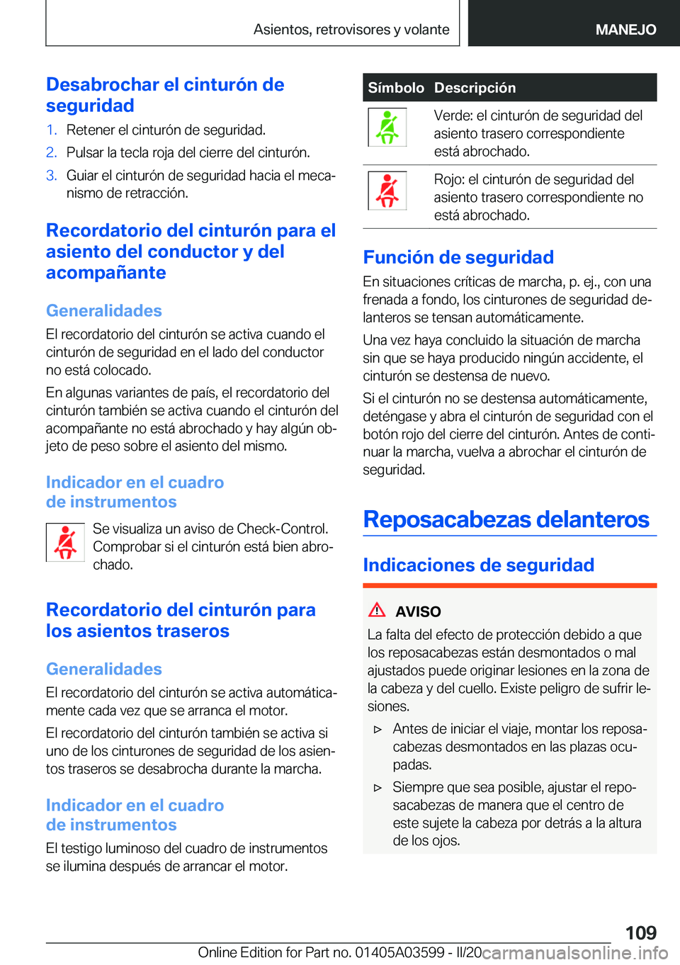 BMW X4 2020  Manuales de Empleo (in Spanish) �D�e�s�a�b�r�o�c�h�a�r��e�l��c�i�n�t�u�r�