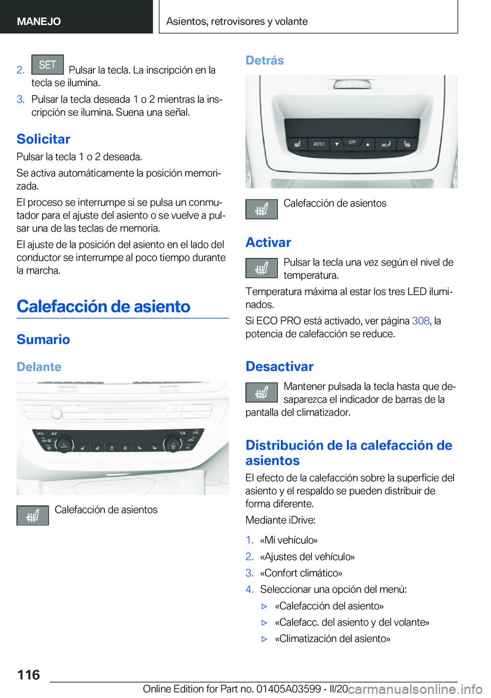 BMW X4 2020  Manuales de Empleo (in Spanish) �2�.���P�u�l�s�a�r��l�a��t�e�c�l�a�.��L�a��i�n�s�c�r�i�p�c�i�