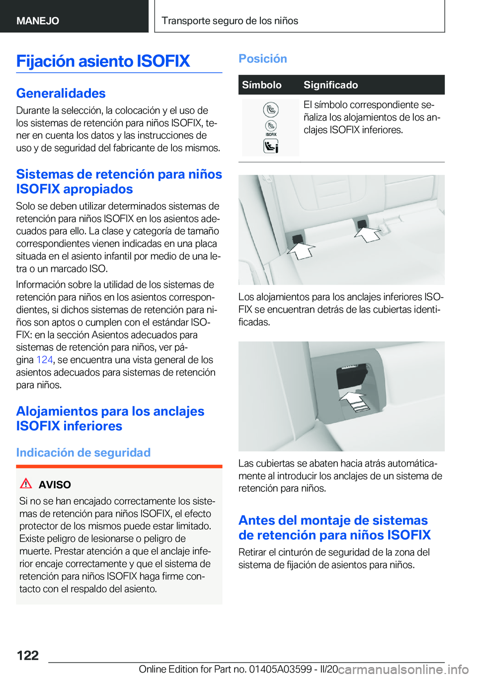 BMW X4 2020  Manuales de Empleo (in Spanish) �F�i�j�a�c�i�