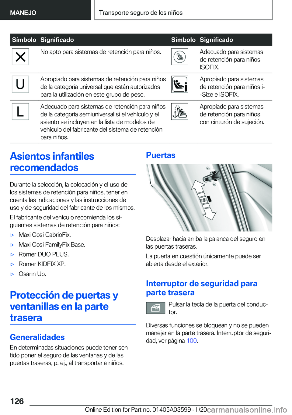 BMW X4 2020  Manuales de Empleo (in Spanish) �S�