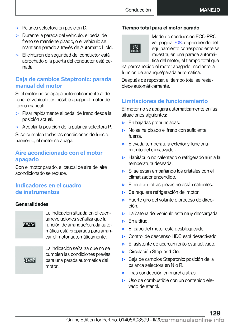 BMW X4 2020  Manuales de Empleo (in Spanish) x�P�a�l�a�n�c�a��s�e�l�e�c�t�o�r�a��e�n��p�o�s�i�c�i�