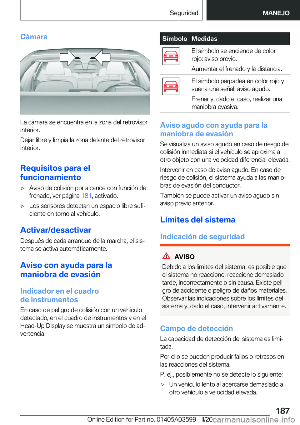 BMW X4 2020  Manuales de Empleo (in Spanish) �C�