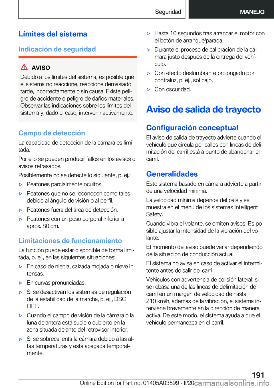 BMW X4 2020  Manuales de Empleo (in Spanish) �L�