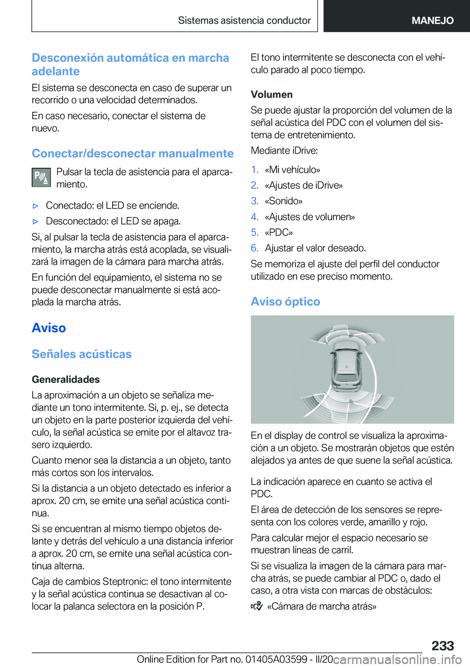 BMW X4 2020  Manuales de Empleo (in Spanish) �D�e�s�c�o�n�e�x�i�
