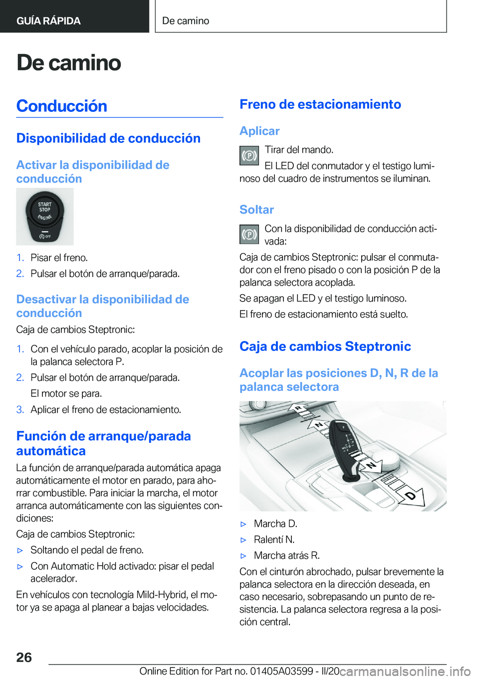 BMW X4 2020  Manuales de Empleo (in Spanish) �D�e��c�a�m�i�n�o�C�o�n�d�u�c�c�i�